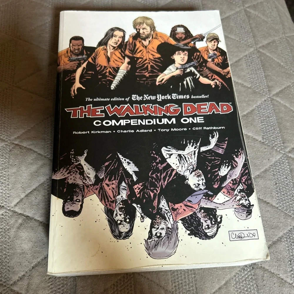The Walking Dead Compendium One Hardcover Graphic Novel - Black & White Cover